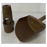 (2) Metal Sccop/Wine Making Item?