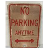 Metal No Parking Anytime Road SIgn
