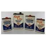 (4) Empty Gulf Lite Charcoal Starter Cans
