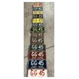 Ohio Licence Plates from 46-59