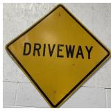 Metal Driveway Road Sign