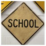 Metal School Street Sign