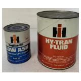(2) Empty IH Hy-Tran Fluid/Engine Oil Cans