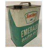 Empty Two Gallon Sinclair Emerald Oil Can