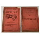 2 McCormick-Deering W-9 Inst/Parts List Manuals