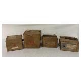 (4) Empty IH International Harvester Parts Boxes