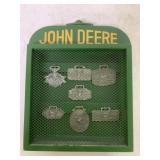 (7) John Deere Watch Fobs w/ JD Radiator Case
