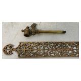 (2) Brass Gas Light Valve/Finger Plate