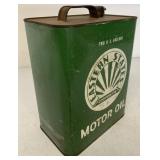 Empty Two Gallon Eastern States Motor Oil Can