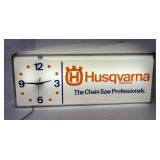 Light Up Husqvarna Chainsaw Clock