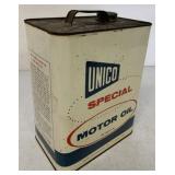 Empty Two Gallon Unico Special Motor Oil Can