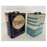 (2) Two Gallon Tidex/Cities Service Oil Cans