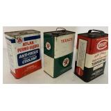 (3) One Gallon Texaco/Atlas/Crosby Cans