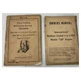 (2) IH Owner's Manual/McCormick Parts Catalog