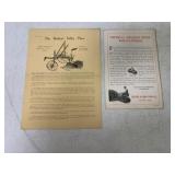 (2) Bucher Gibbs Plow Co. Brochures