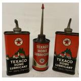 (3) Texaco Home Lubricant Cans