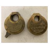 (2) 6 Lever Padlocks-Champion/Excelsior