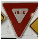 Metal Yield Traffic SIgn