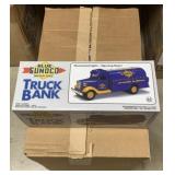 12 Blue Sunoco Truck banks in case