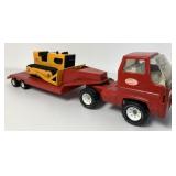 Tonka Flat Bed Truck w/ T-6 Bulldozer
