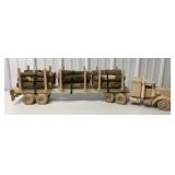 hand made wooden log hauler