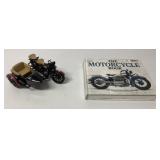 Harley Davidson motorcycle bank and motorcycle