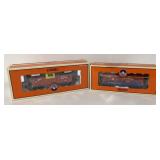 (2) Lionel "O" gauge cabooses