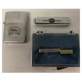 (3) White Truck Zippo Lighter/Tie Clips