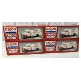 4 Exxon truck banks by Marx in boxes