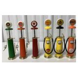 6 small model gas pumps