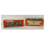(2) "O" gauge Lionel cars; Libby Pineapple and