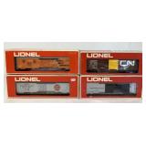 4 "O" Lionel Boxcars-CN,B&O, PFE, Swift