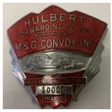 M&G Convoy Hulbert Safe Driver Pin Award