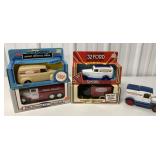5 Ertl Tru Value banks, 4 in boxes