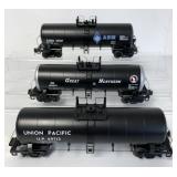 (3) "O" MTH Tank Cars-Union Pacific/ADM/other