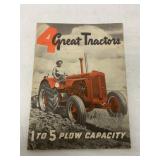 Case 4 Great Tractors 1 to 5 Plow Brochure