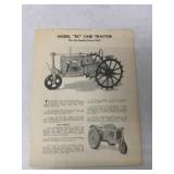 Single Page Case RC Tractor Information Page
