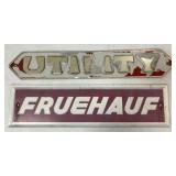 Utility & Fruehauf name plates