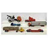 assorted scale trucks, some customized