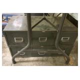 Lot of 2 Metal Storage Bins