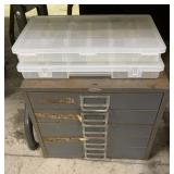 Lot of 3 Metal & Plastic Storage Bins
