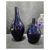 Navy Blue Pottery Vases
