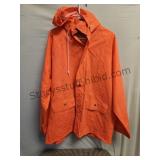 Orange Rain Coat With Hat SZ LG