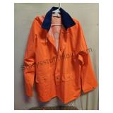 Orange Rain Coat With Hat SZ XL
