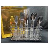 Martha Stewart Silverware Set & Caddy