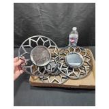 3 Plastic Wall Mirrors