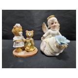 Lefton September Angel & Nurse Teddy Figurine
