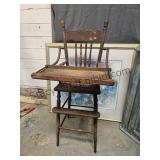 Antique Wood Highchair