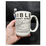 Bible Emergency Numbers Mug