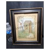 Prim Outhouse Picture 10.5 x 13